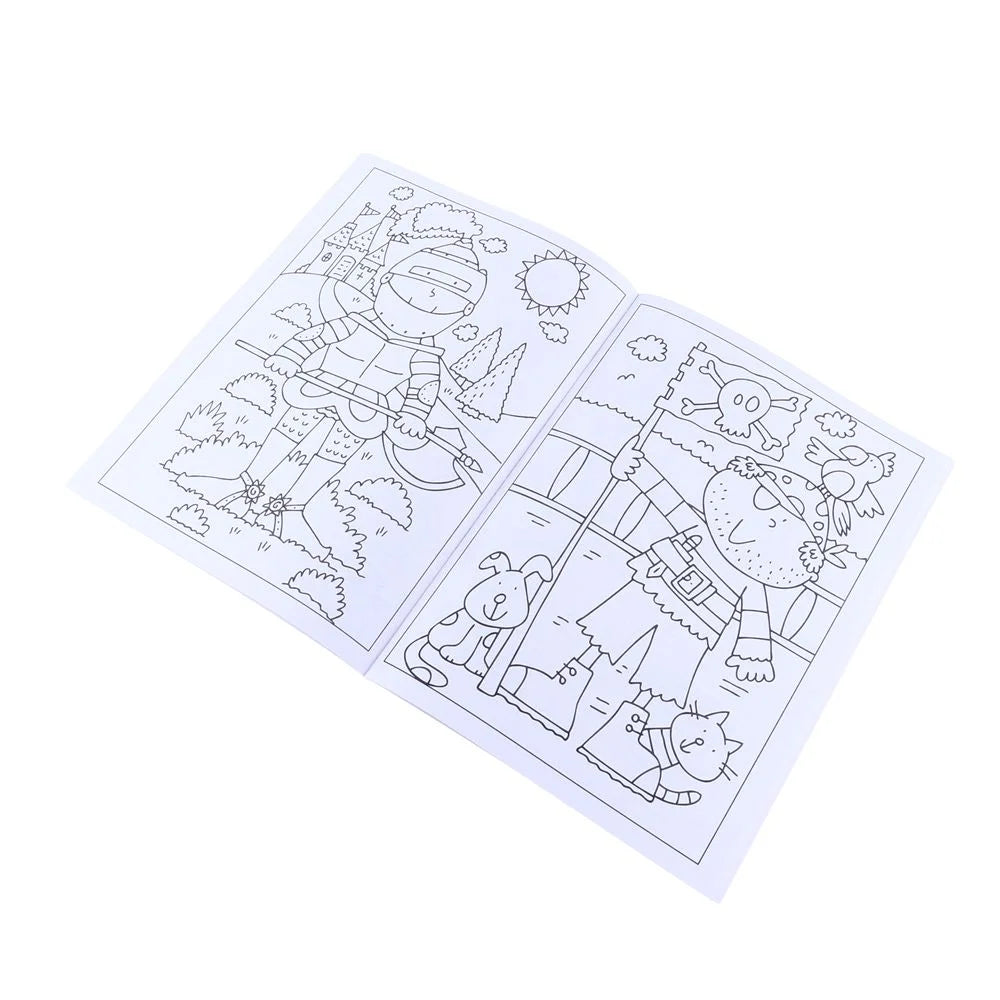 4 Colouring & Activity Books 270mm x 195mm 48-Page Assorted Designs
