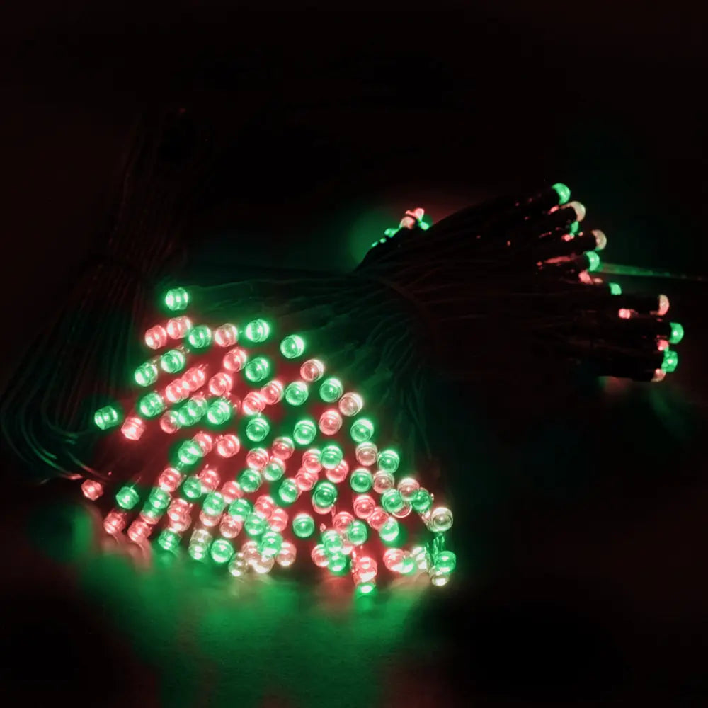 Solar 200 Red & Green LED Fairy Lights 13.5M Total Length