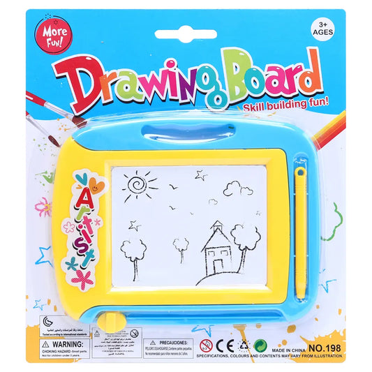 Magnetic Erasable Drawing Board 16cm Yellow/Blue