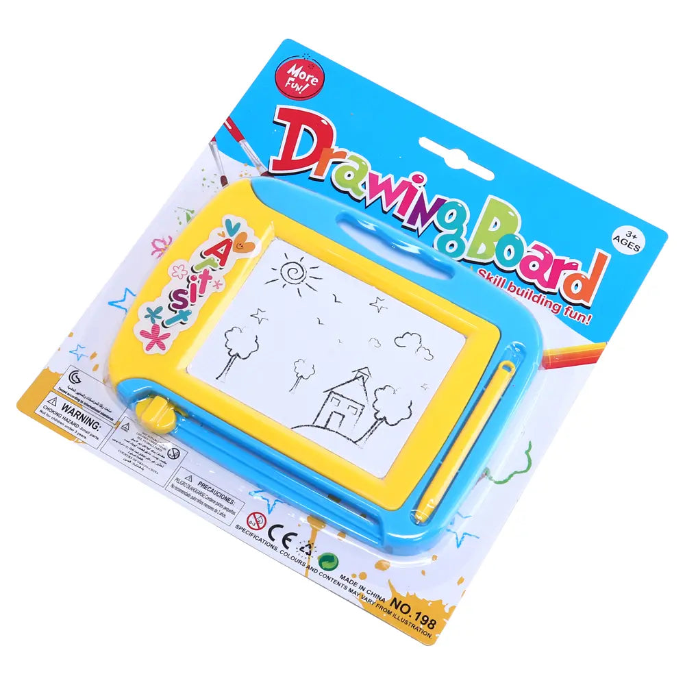 Magnetic Erasable Drawing Board 16cm Yellow/Blue