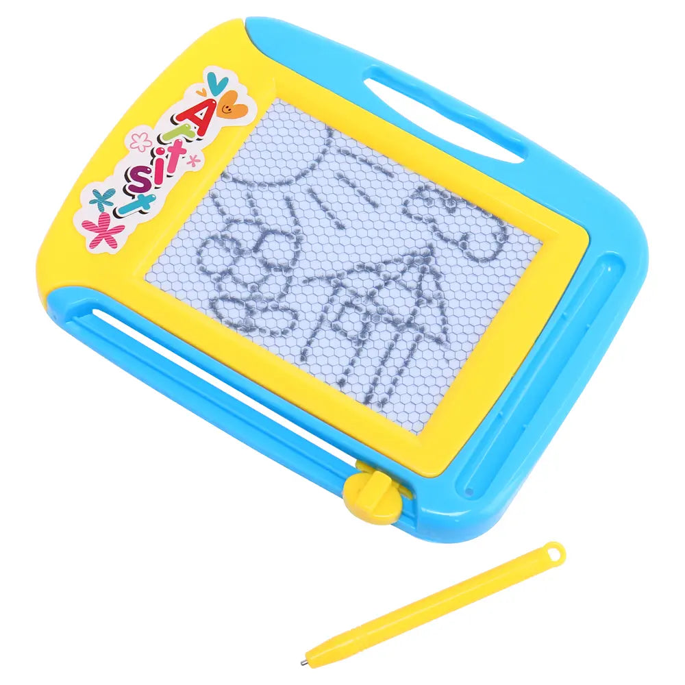 Magnetic Erasable Drawing Board 16cm Yellow/Blue