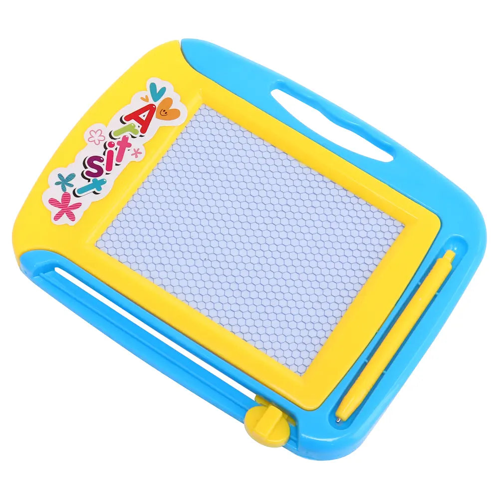 Magnetic Erasable Drawing Board 16cm Yellow/Blue