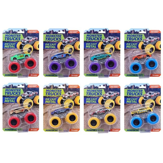 8 Monster Trucks 10 x 6.5 x 6cm Die Cast Metal