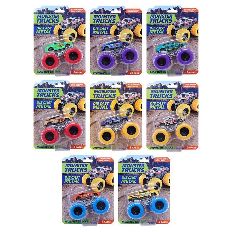 8 Monster Trucks 10 x 6.5 x 6cm Die Cast Metal