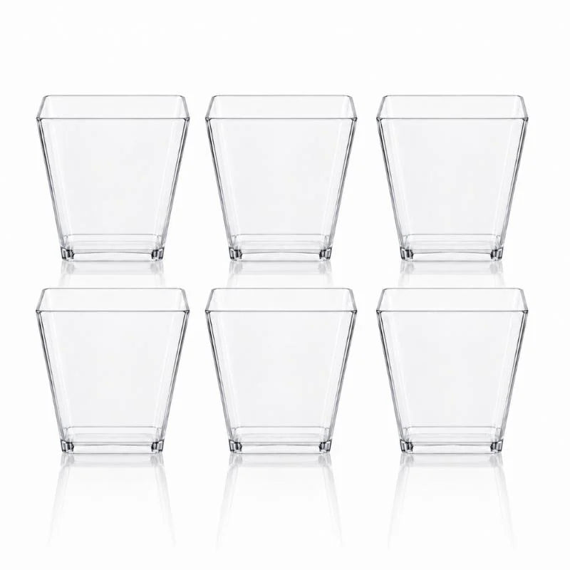 Clear Mini Square Dessert Cups 50ml 20pcs (4.8cm x 5cm)