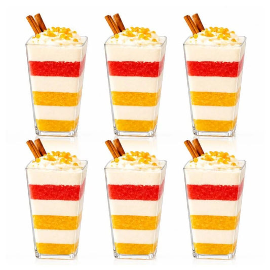 Clear Square Dessert Cups 80ml 20pcs (8.2cm x 4cm)
