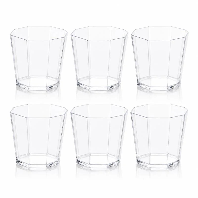 Clear Hexagonal Dessert Cups 55ml 20pcs (4.8cm x 5.5cm)