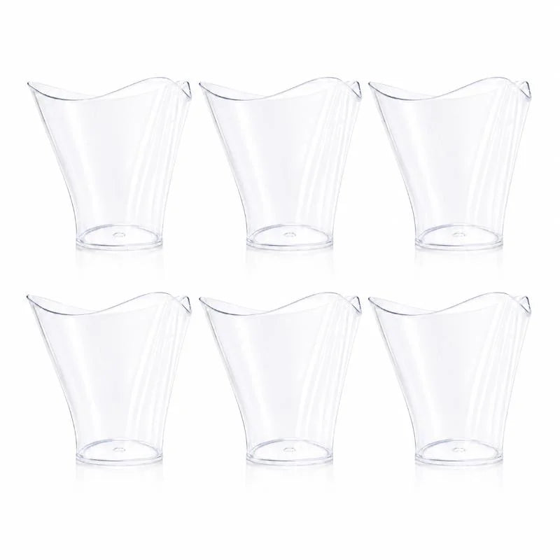 Clear Triangular Dessert Cups 75ml 20pcs (7.5cm x 6.5cm)