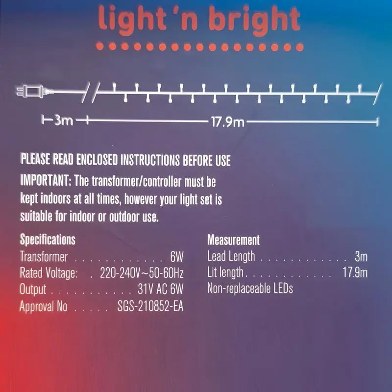 360 Multicolour LED Fairy Lights 17.9M Lit Length 8 Functions - NextParty