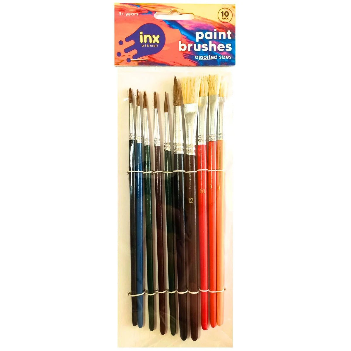 Artist Paint Brushes Set 10pcs Assorted Sizes