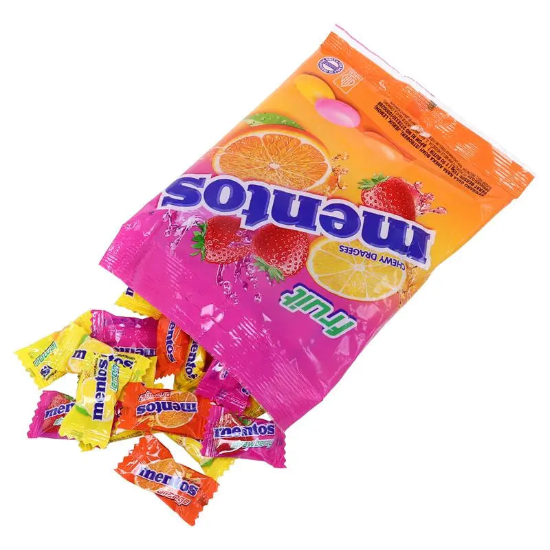 Mentos Fruit Chewy Dragees 135g Bag (50pcs) Single Flow Wrap