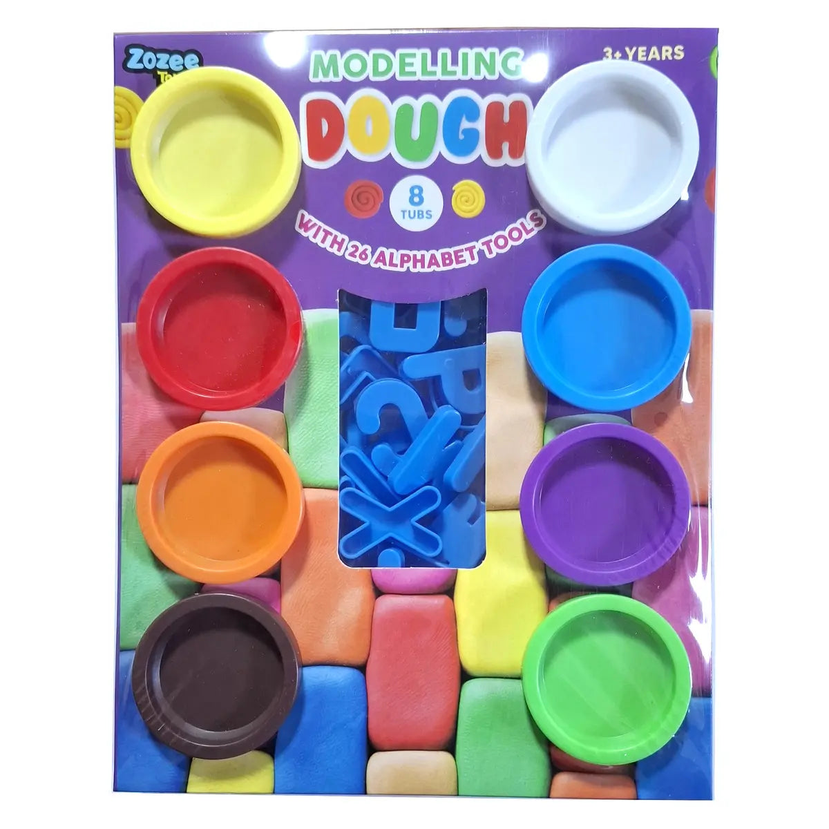Modelling Play Dough 8pk With Tools