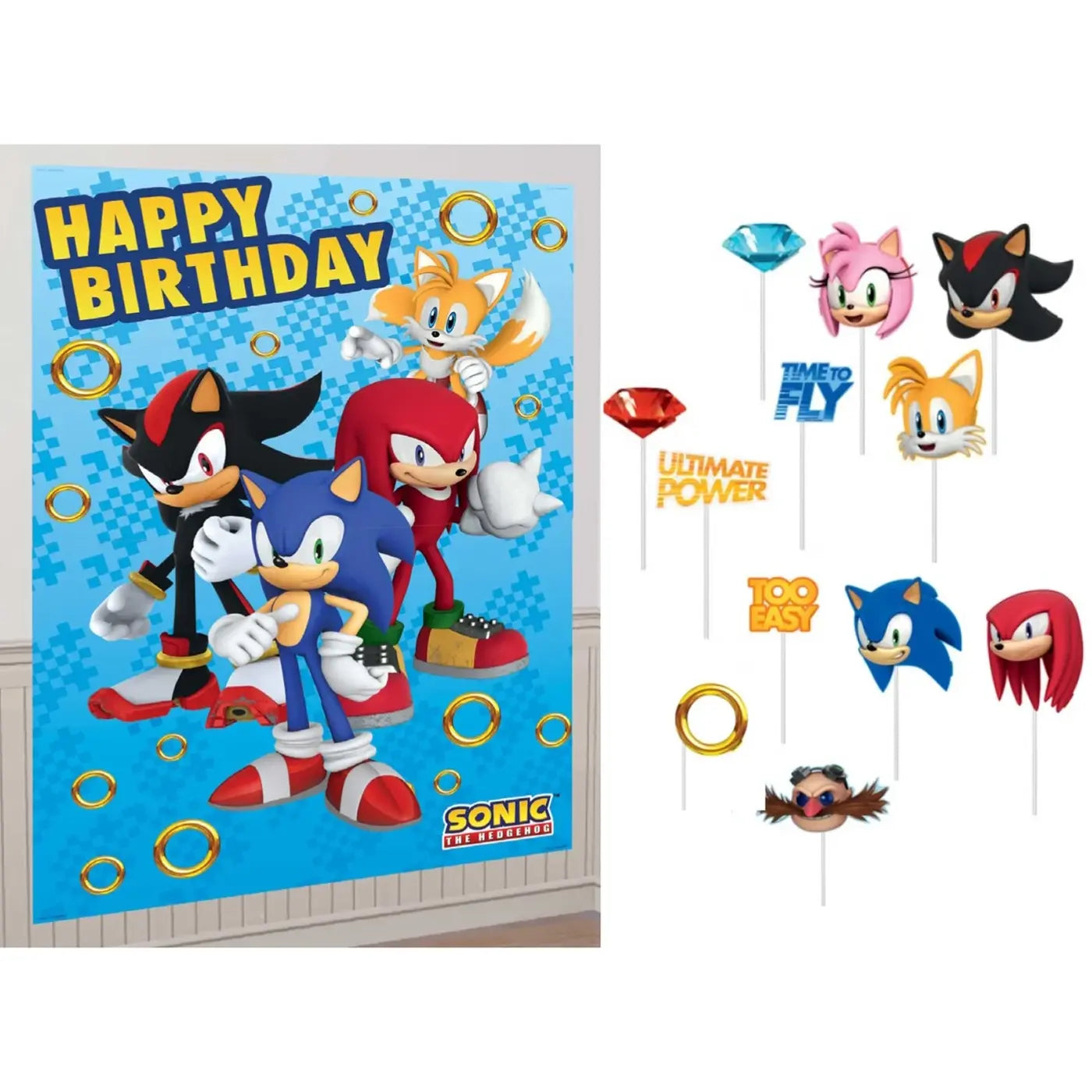 Sonic The Hedgehog Scene Setter With 12 Photo Props
