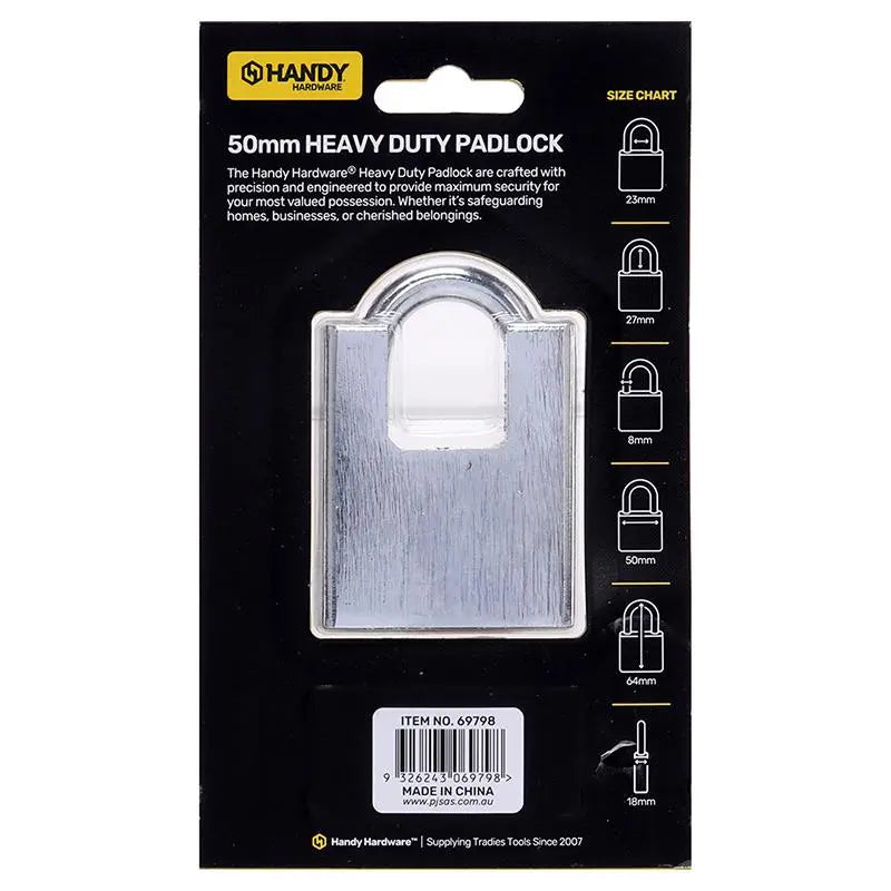 Extra Heavy Duty Padlock 50mm Includes 4 Keys