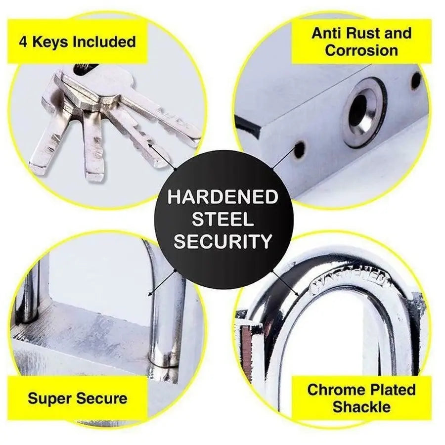 Extra Heavy Duty Padlock 50mm Includes 4 Keys