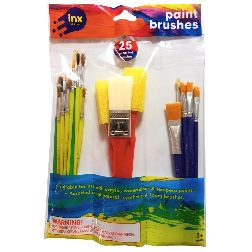 Paint Brushes Set 25pcs Assorted Sizes