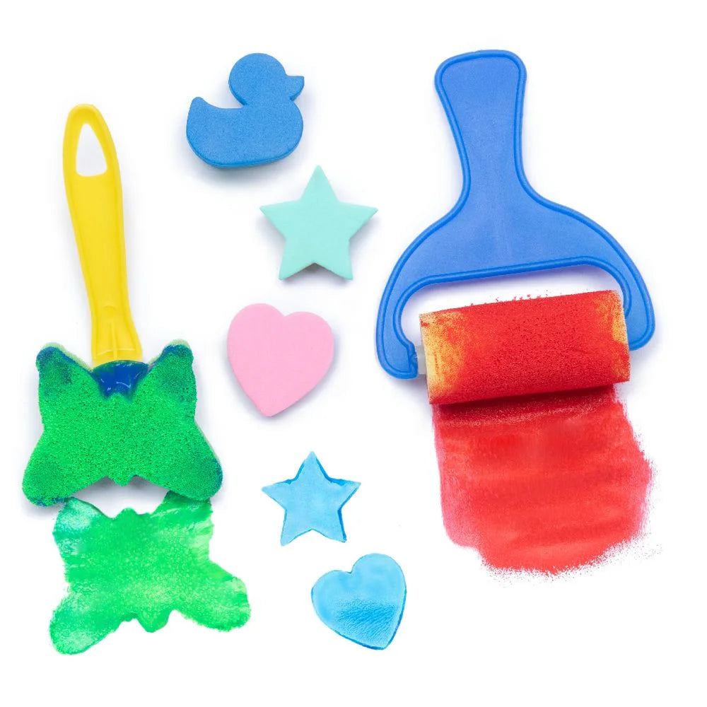 Sponge Stamp Set 10pcs (Sponges, Stamps, Rollers, Blocks)