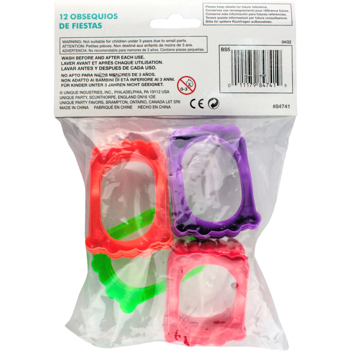 Neon Vampire Fake Teeth 12pk