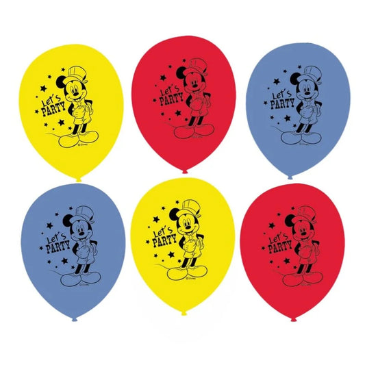 Mickey Mouse Latex Balloons 30cm (12") 6pk
