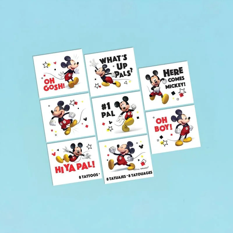 Mickey Mouse Forever Fake Tattoos 8pcs