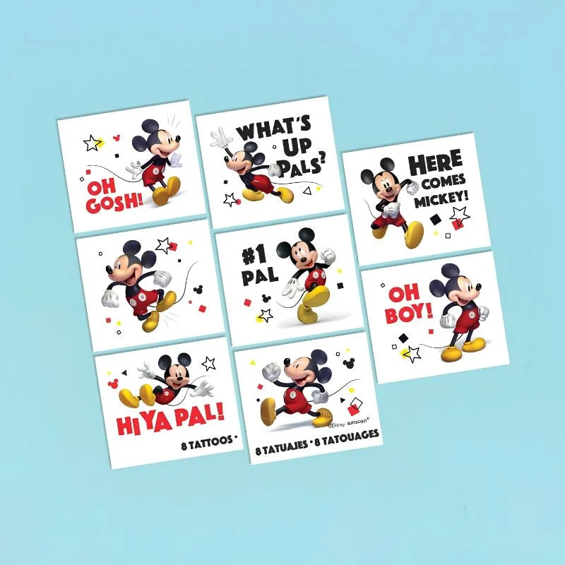 Mickey Mouse Forever Fake Tattoos 8pcs