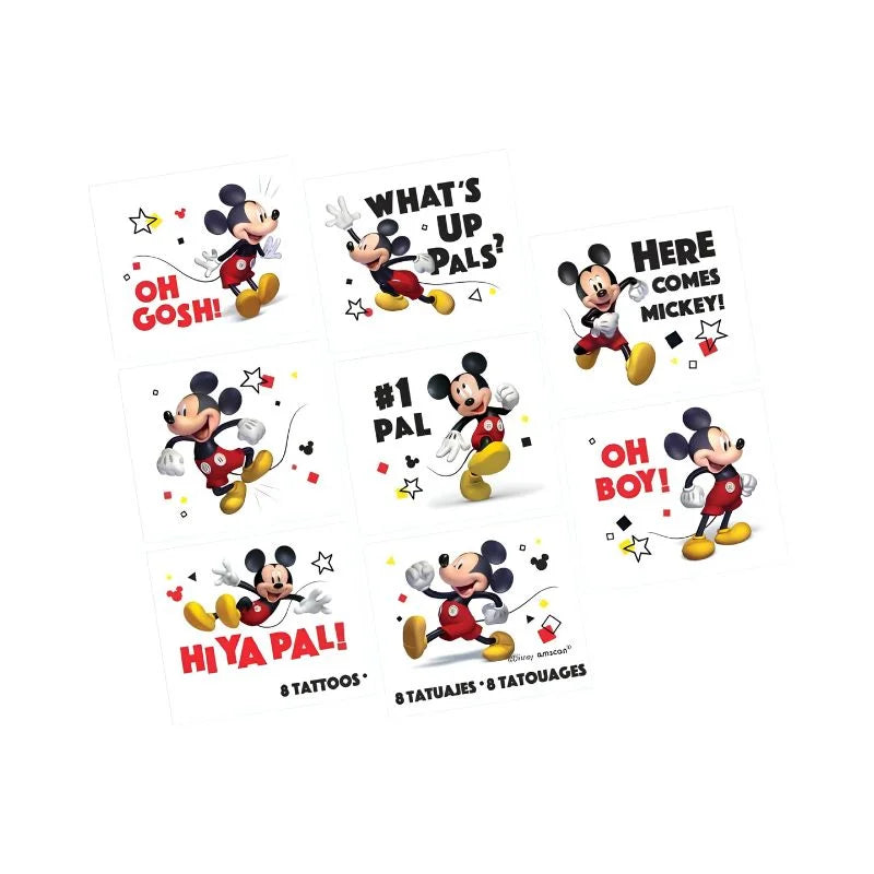 Mickey Mouse Forever Fake Tattoos 8pcs