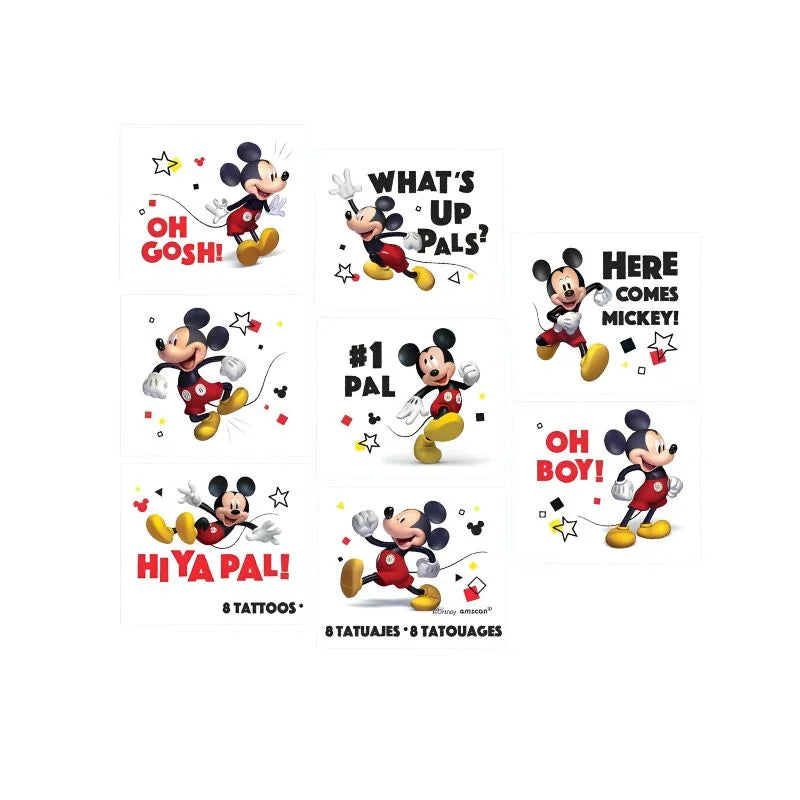 Mickey Mouse Forever Fake Tattoos 8pcs