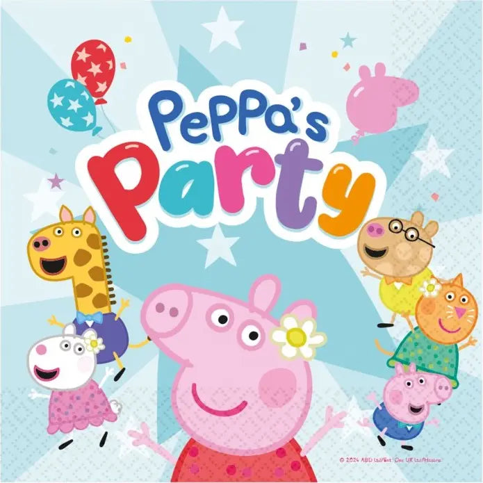 Peppa Pig Lunch Napkins 16pk Luncheon Serviettes