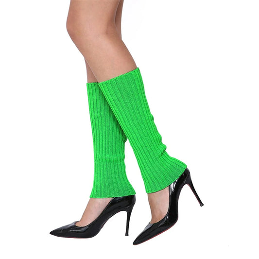 Lime Green Leg Warmers Chunky Knit