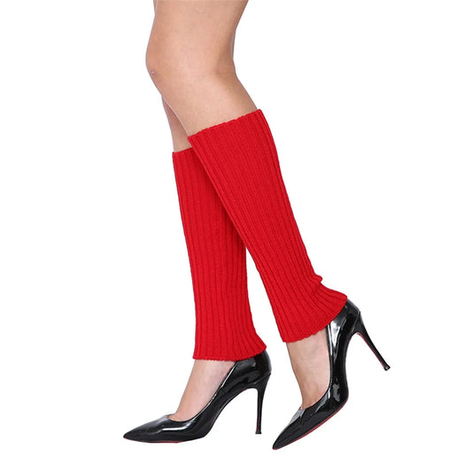 Red Leg Warmers Chunky Knit