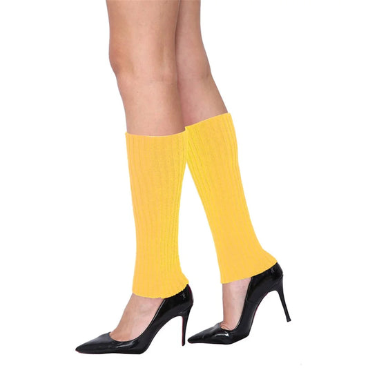 Yellow Leg Warmers Chunky Knit