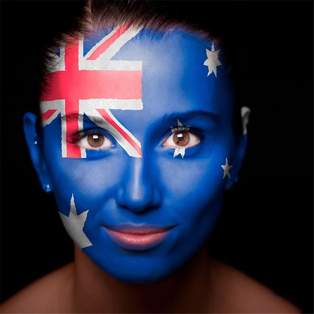 Aussie Face Paint Set 3 Colours (Red, White, Blue)