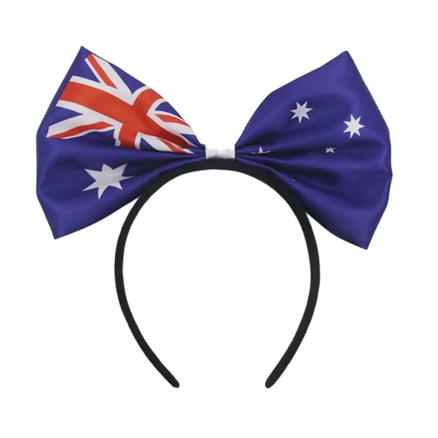 Australian Flag Bow Headband Aussie Australia Day