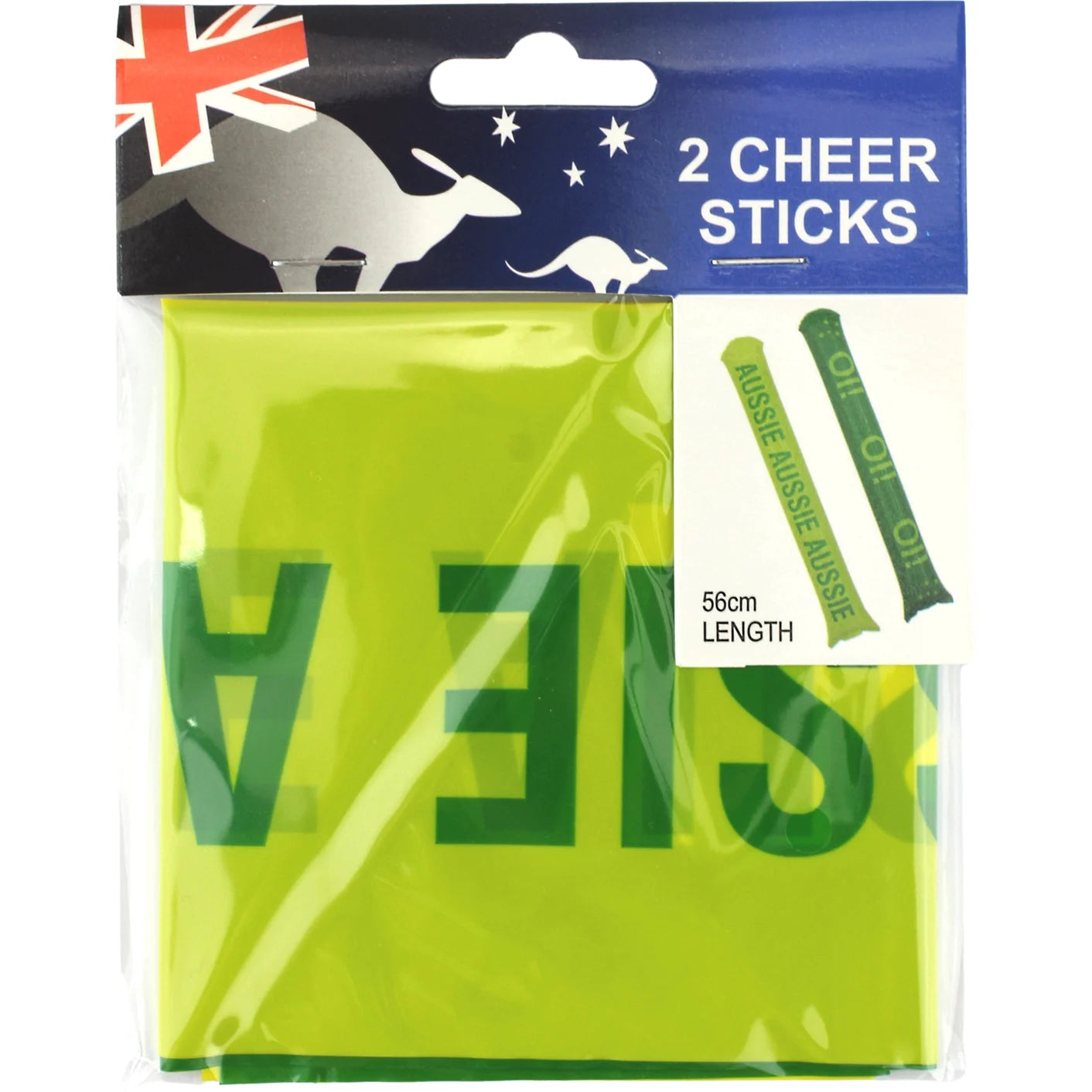 Inflatable Aussie Cheer Sticks 2pcs 56cm Australia Day