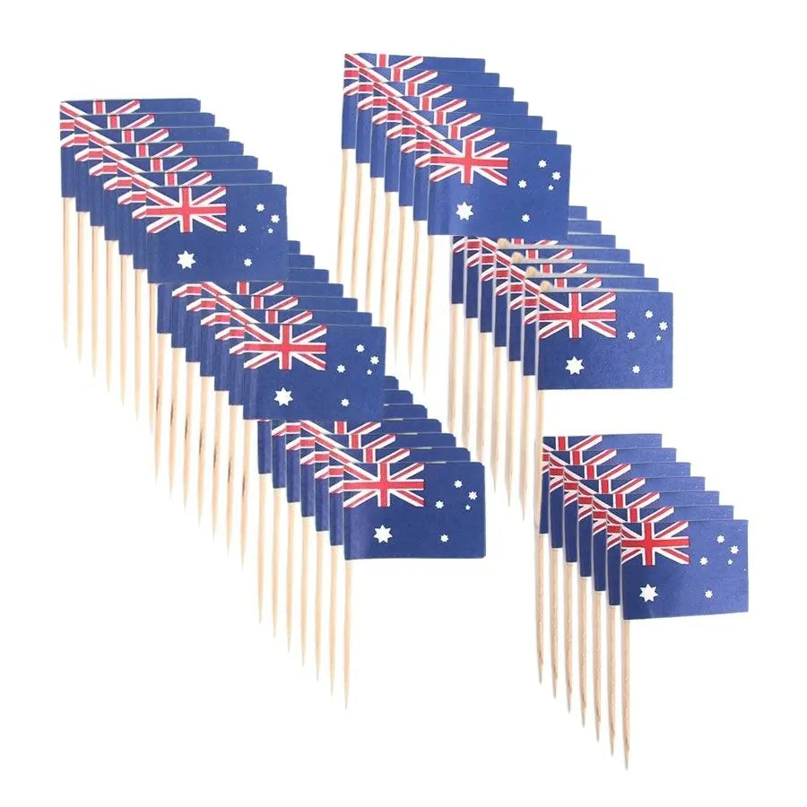 Australian Flag Toothpicks 50pcs Aussie Australia Day Picks