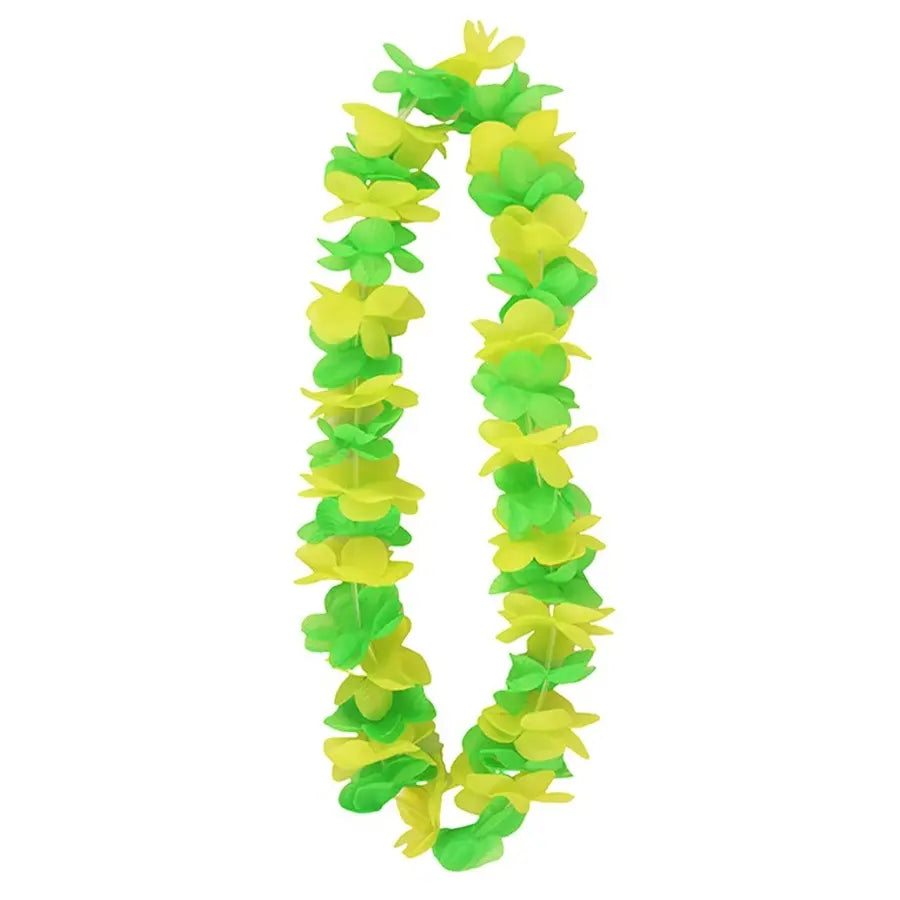 Green & Yellow Luau Flower Lei 101cm (40") Australian Colours