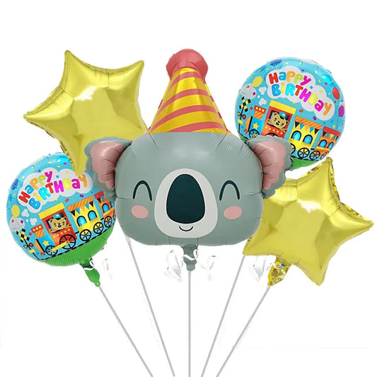 Birthday Koala Foil Balloon Bouquet 5pk