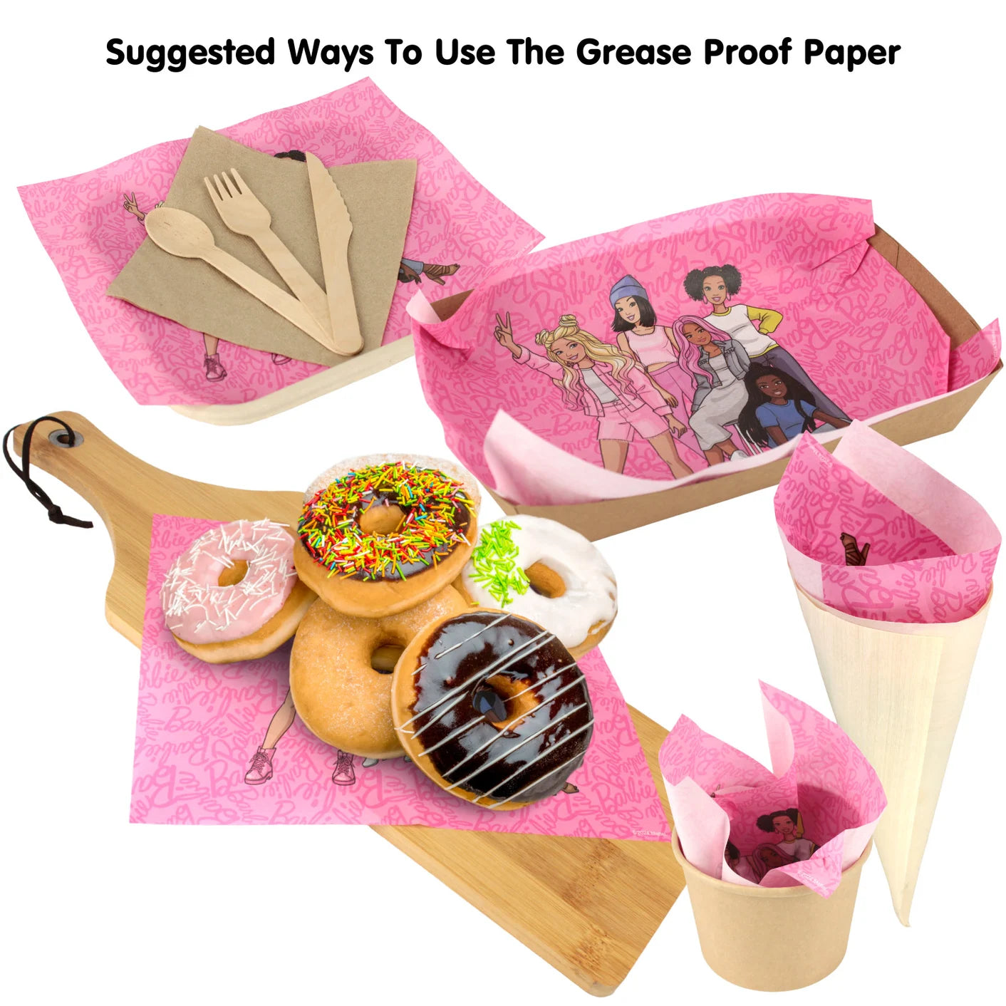 Barbie & Friends Grease Proof Papers 8pk