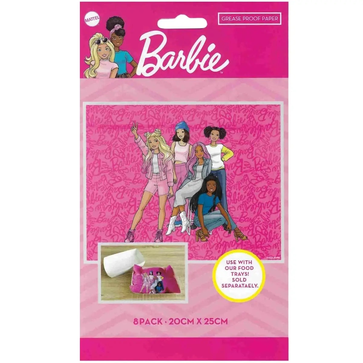 Barbie & Friends Grease Proof Papers 8pk