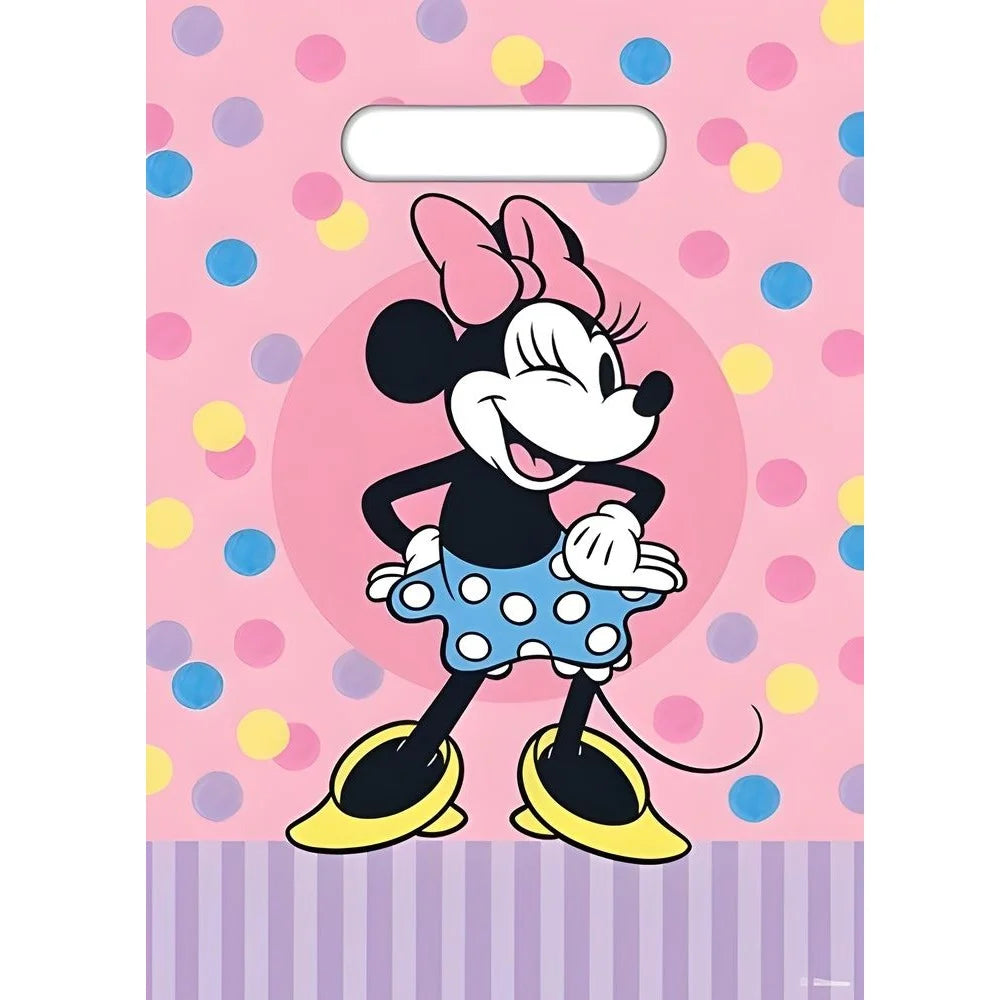 Minnie Mouse Plastic Party Bags 8pcs