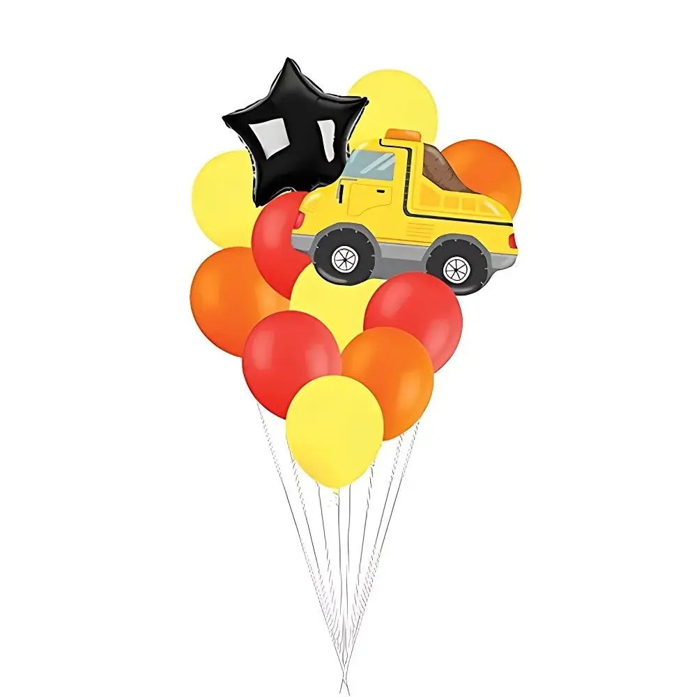 Construction Party Balloon Bouquet 12pk Road Works