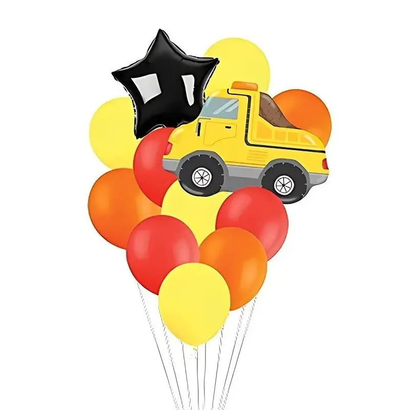 Construction Party Balloon Bouquet 12pk Road Works