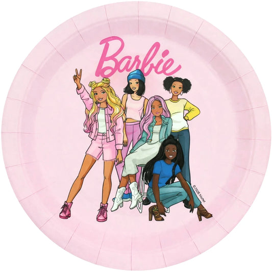 Barbie Large Paper Plates 23cm (9") 8pcs