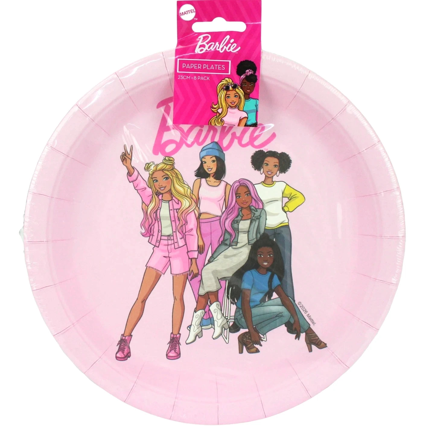 Barbie Large Paper Plates 23cm (9") 8pcs