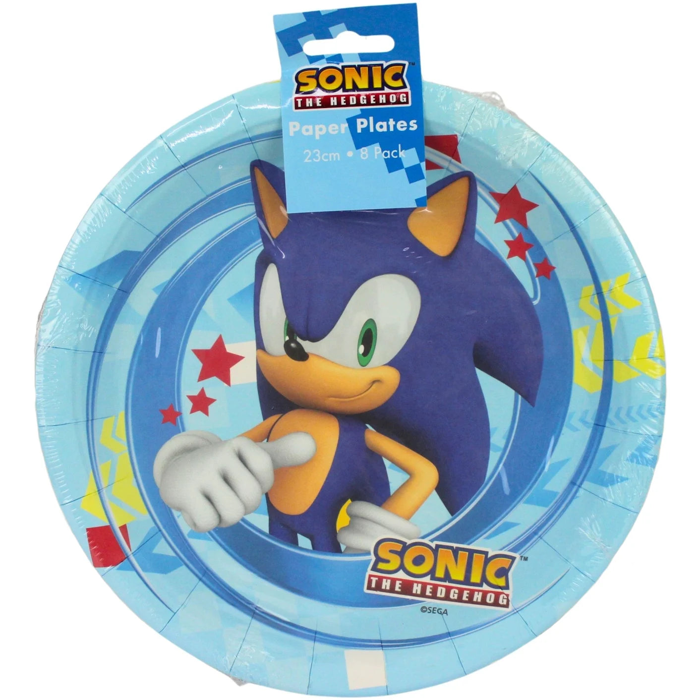 Sonic The Hedgehog Large Paper Plates 23cm (9") 8pcs