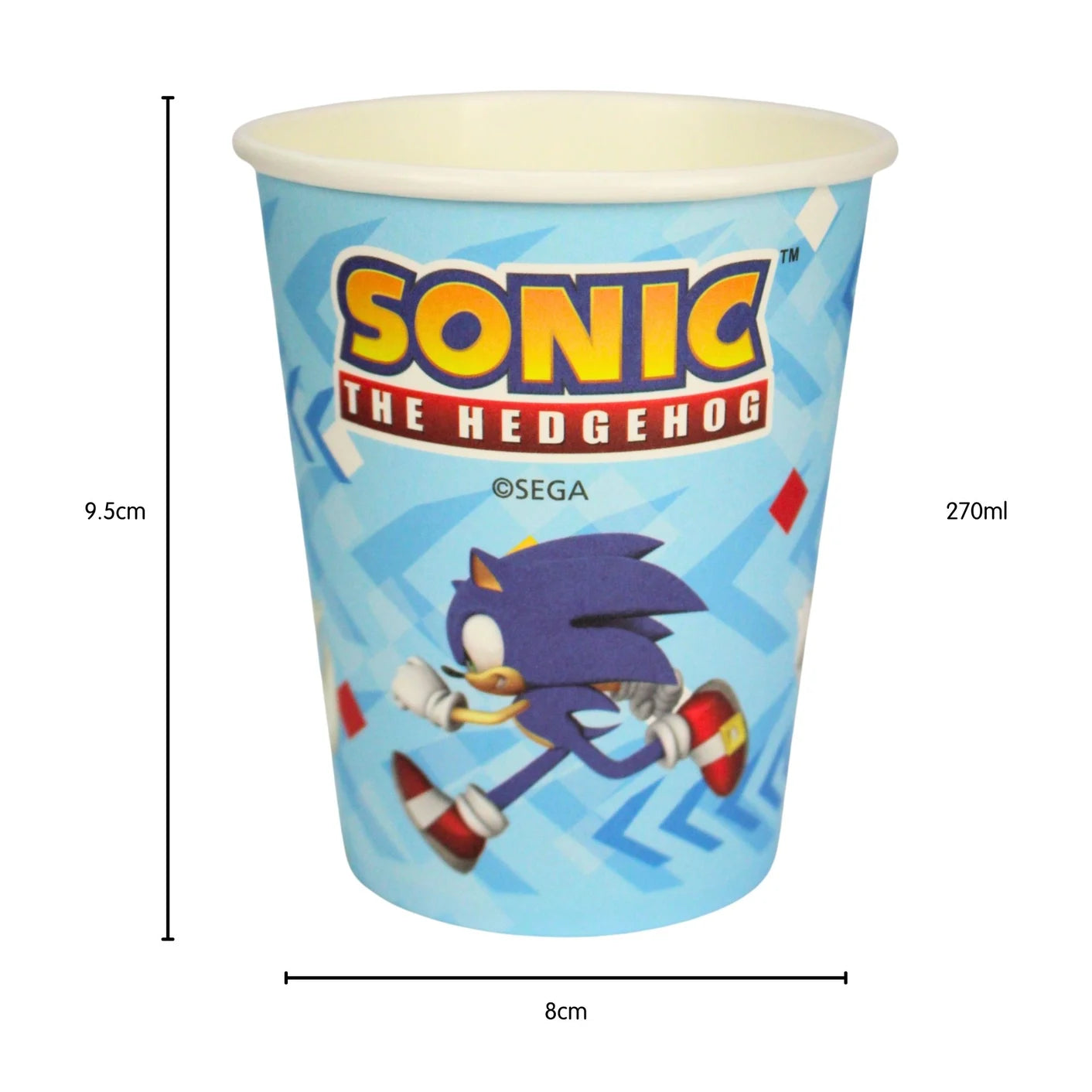 Sonic The Hedgehog Paper Cups 8pcs