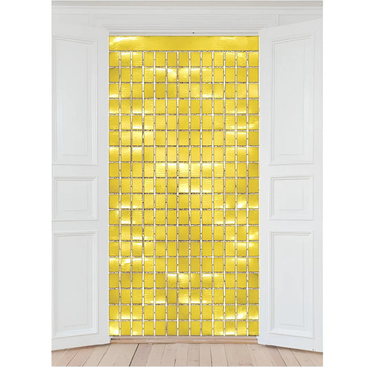 Metallic Gold Foil Square Curtain 90cm x 2m Backdrop