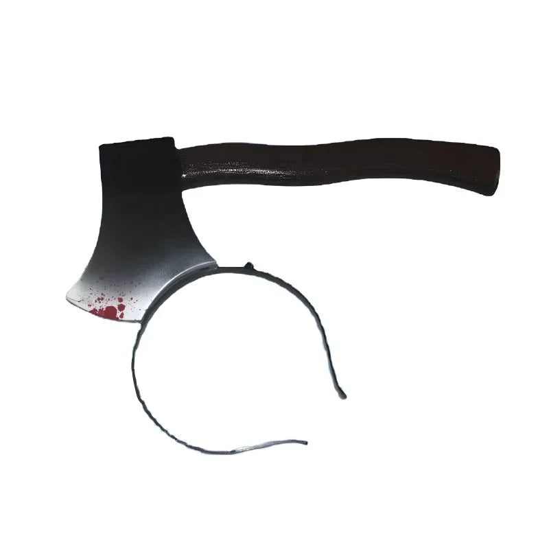 Fake Bloody Axe In Head Headband Kit 30cm Halloween