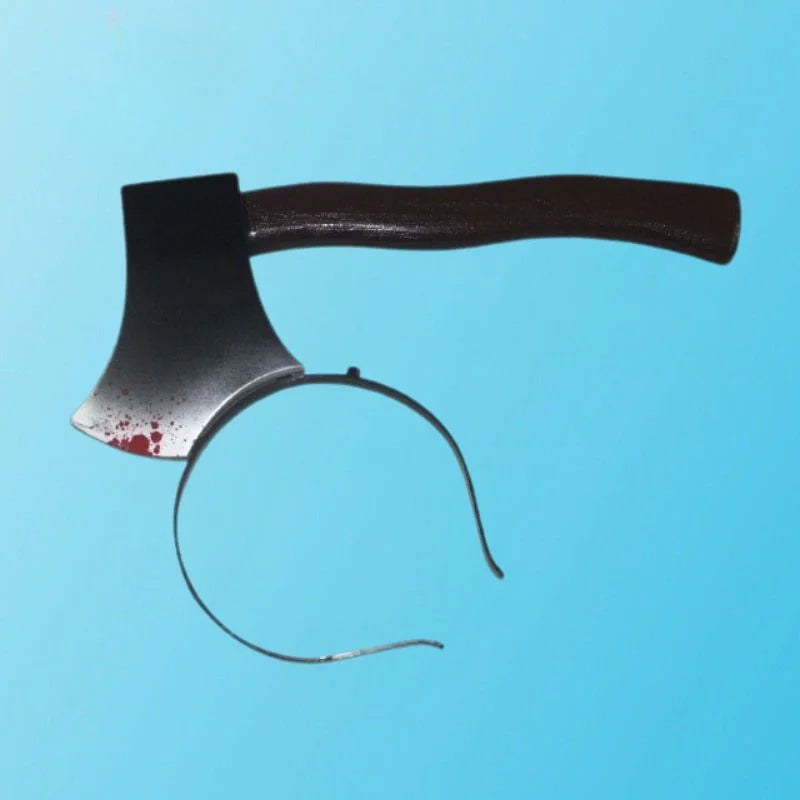 Fake Bloody Axe In Head Headband Kit 30cm Halloween