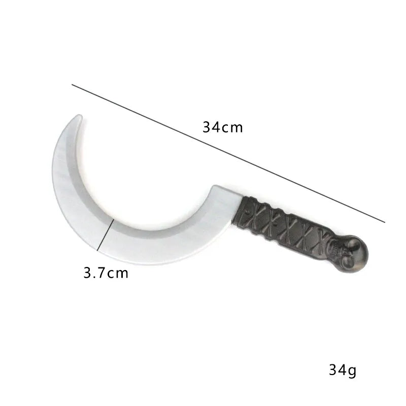 Fake Curved Sickle Knife 34cm Halloween Accessories